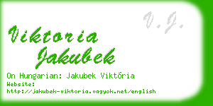 viktoria jakubek business card