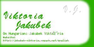 viktoria jakubek business card